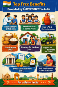 Top Free Benefits Provided by Government in India