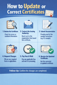 How to Update or Correct Certificates