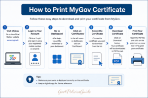 How to Print MyGov Certificate